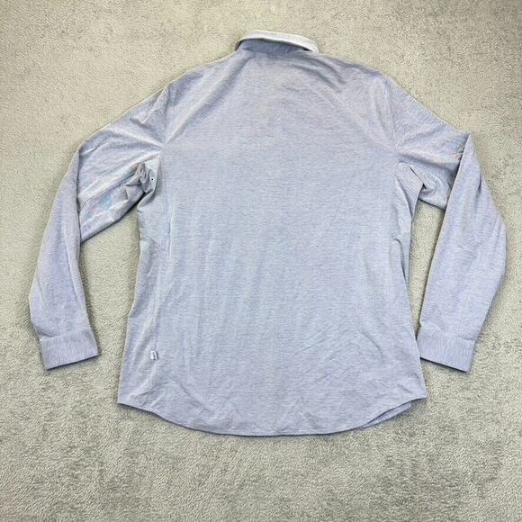 Lululemon Commission Shirt Mens L Blue Button Up Athleisure Performance - Picture 4 of 5